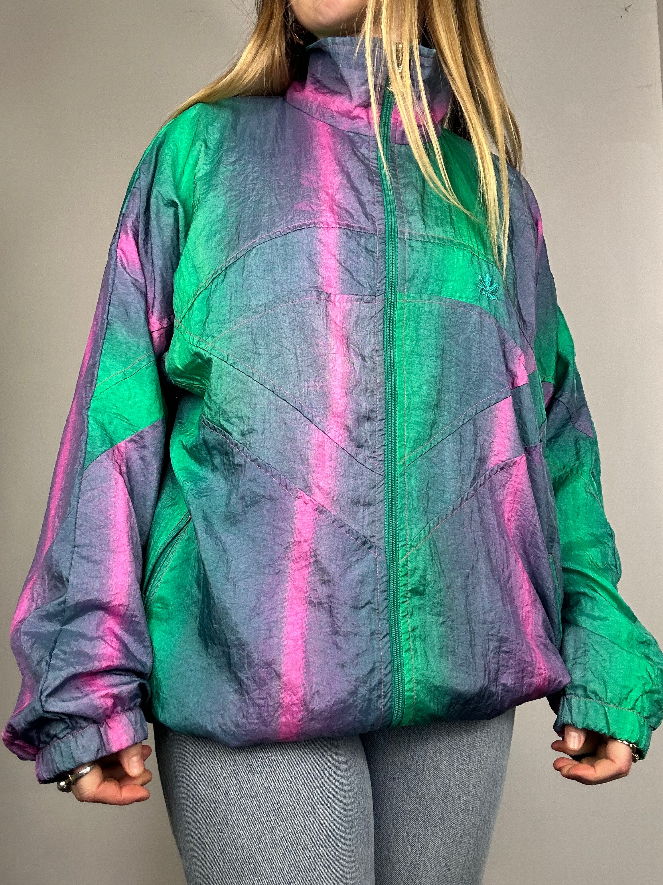 Ombre 80's Shell Jacket Size M