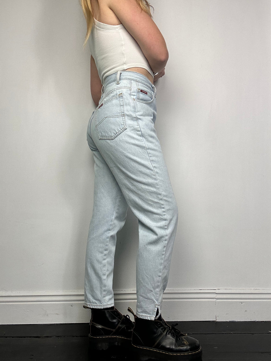 Pale Denim 80's Jeans Size 28” waist