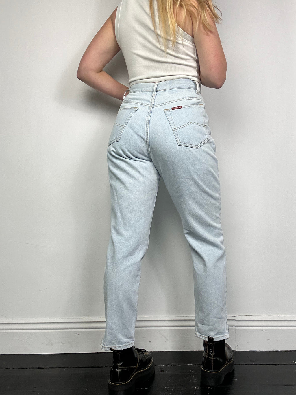 Pale Denim 80's Jeans Size 28” waist
