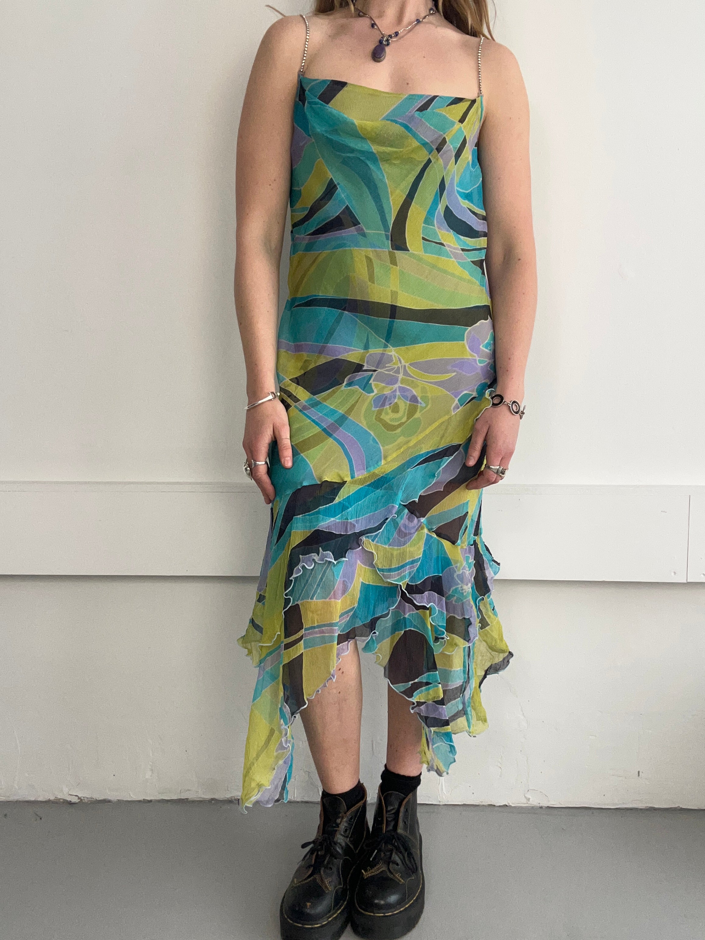 Chiffon y2k Ruffle Dress Size 10/12