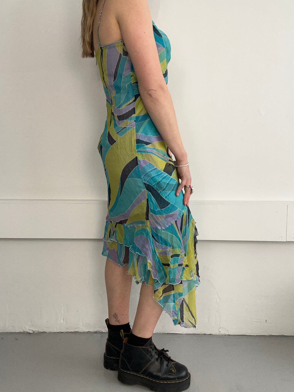 Chiffon y2k Ruffle Dress Size 10/12