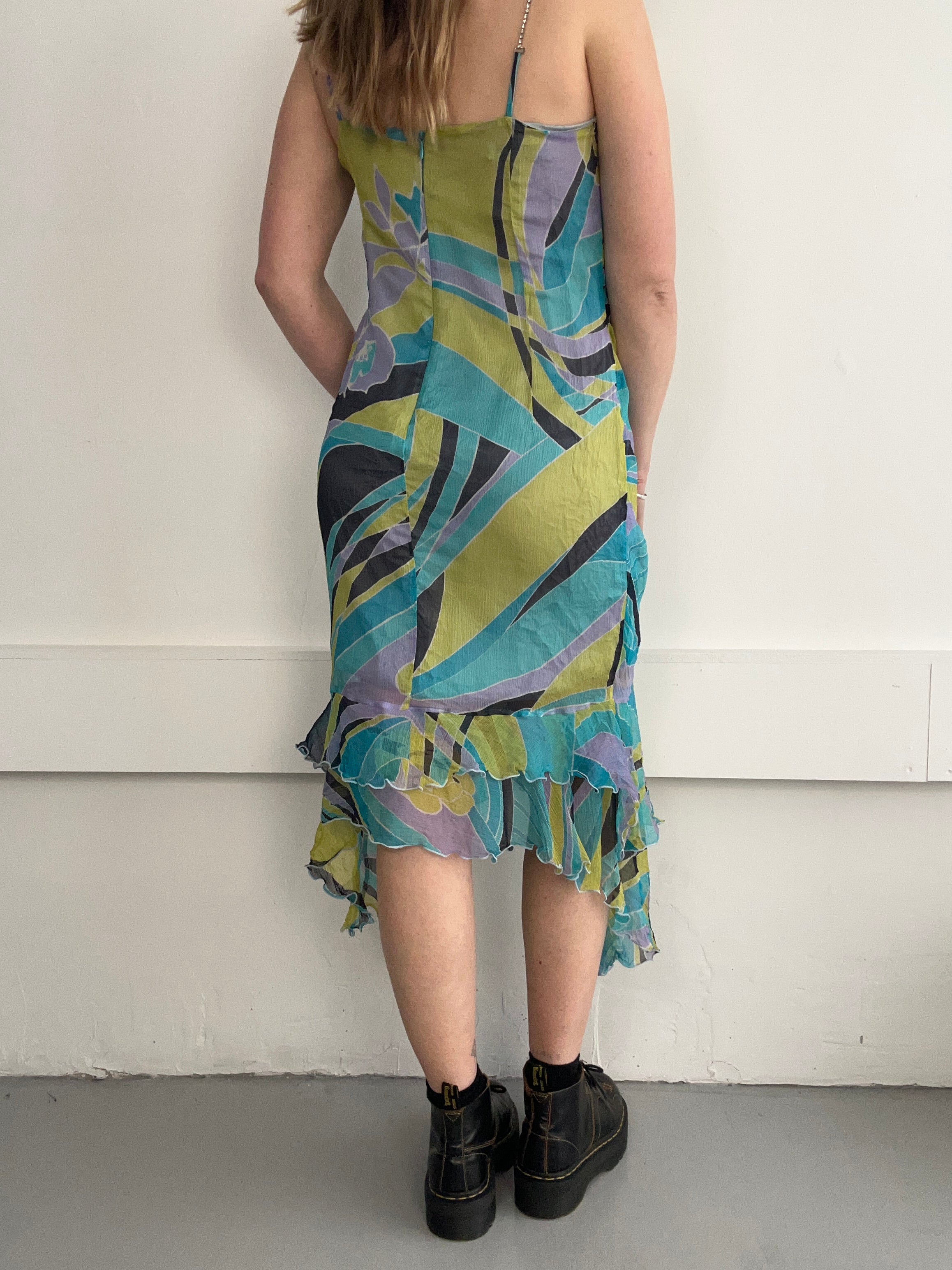 Chiffon y2k Ruffle Dress Size 10/12