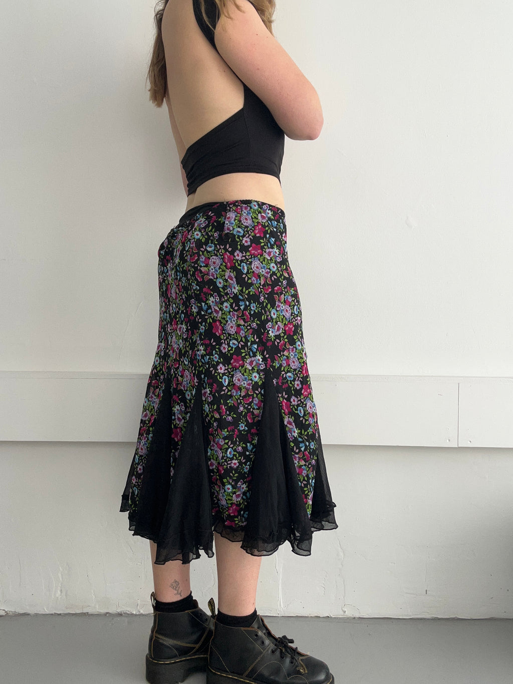 Chiffon Midi Skirt 90's Size 12