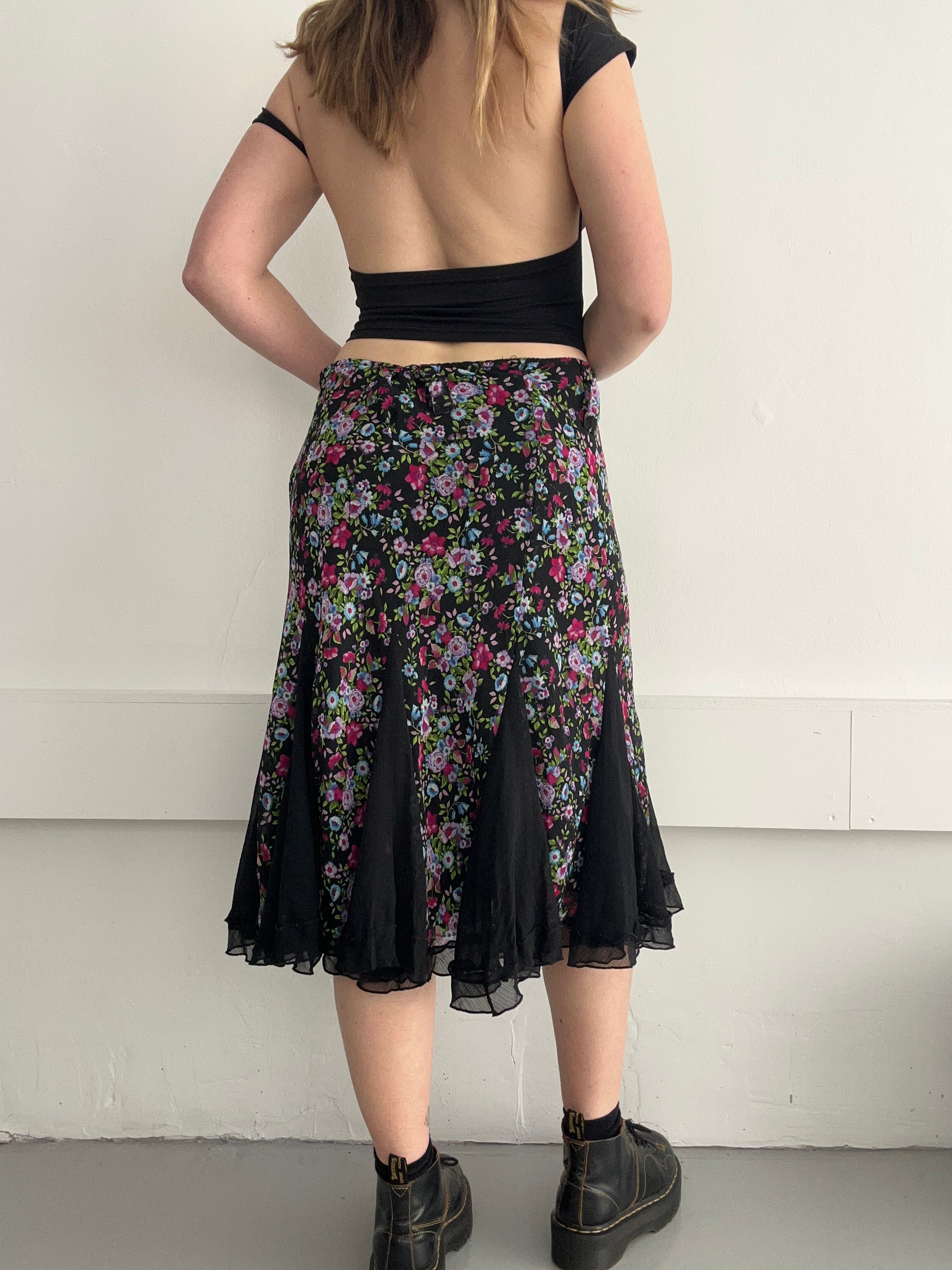 Chiffon Midi Skirt 90's Size 12