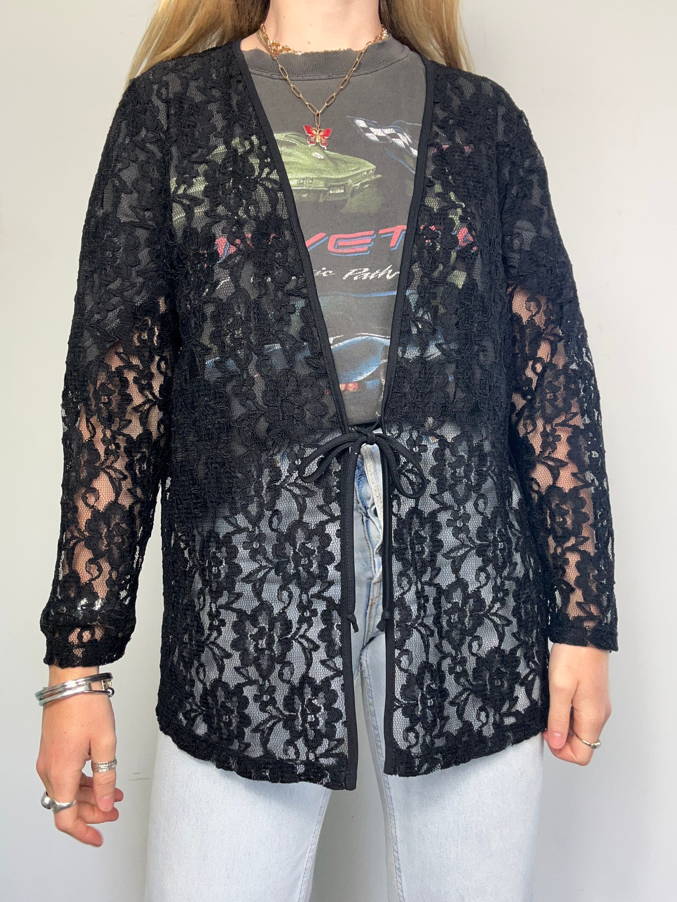 Lace Cardigan Shirt Size 12