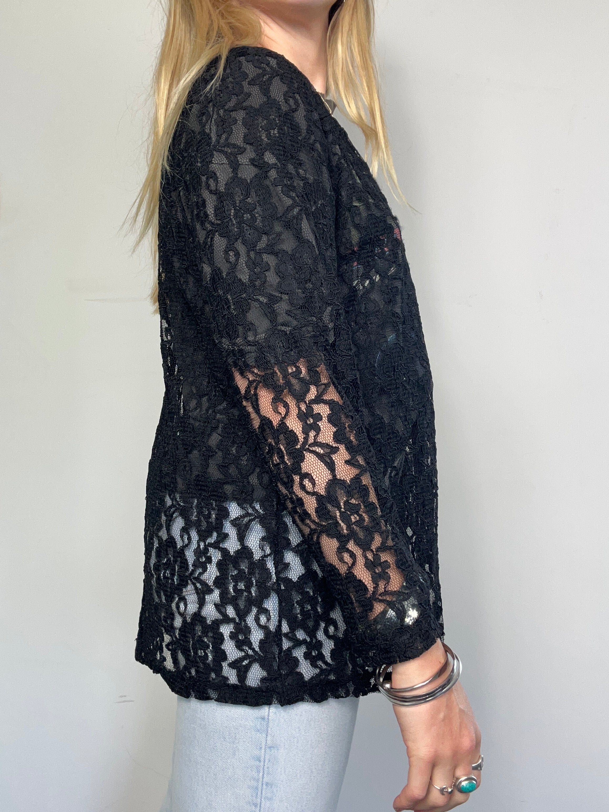 Lace Cardigan Shirt Size 12