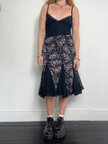 Chiffon Floral Midi Skirt Size 12