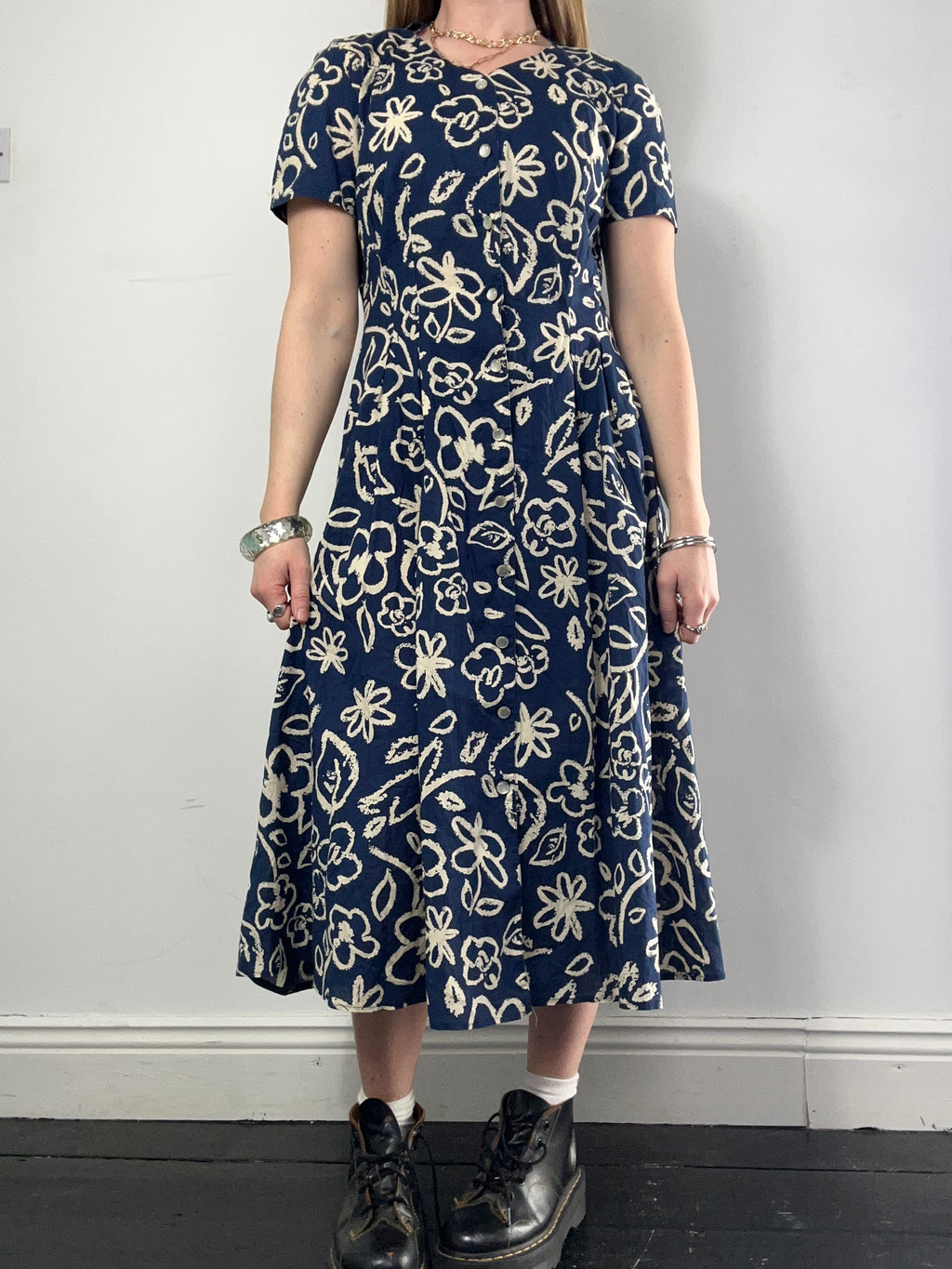 90's Flroal print Tea Dress Size 10