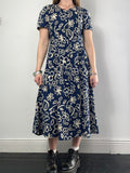90's Flroal print Tea Dress Size 10