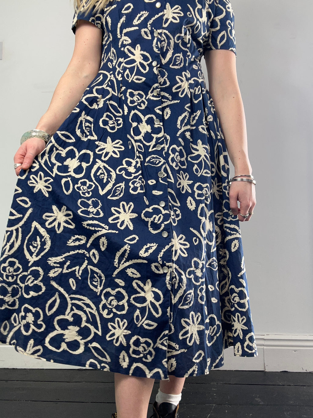 90's Flroal print Tea Dress Size 10
