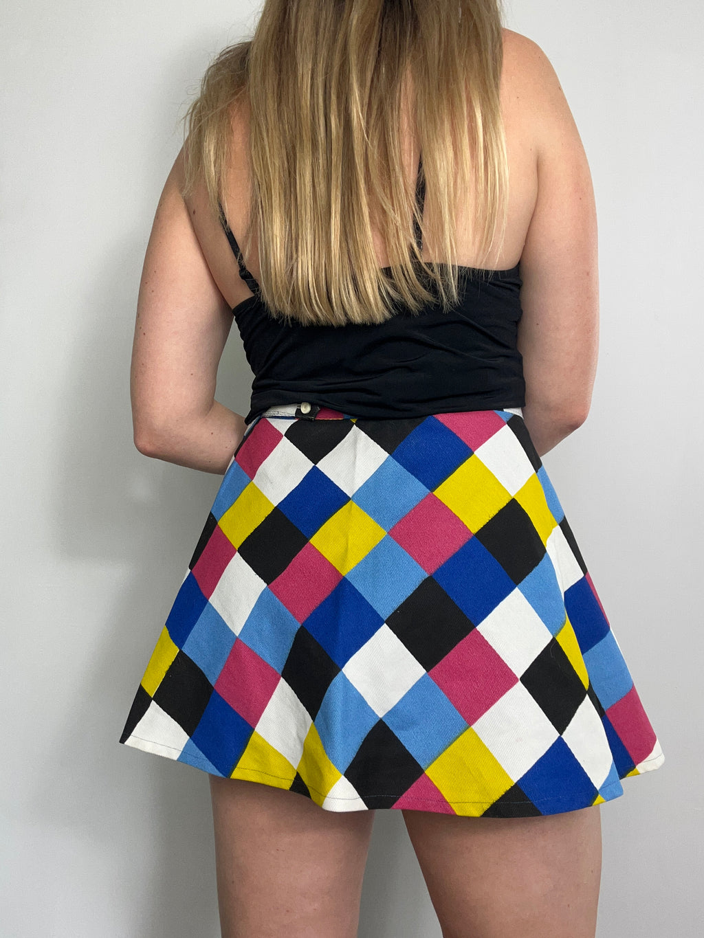 lil 1970's Check mini Skirt Size 8