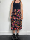 70's Flroal Wrap Skirt Size 10