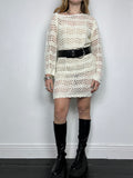 Long Sleeve Knit Crochet Dress Size 12