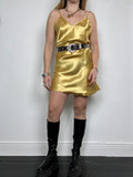 Gold Satin Slip Dress Size 12