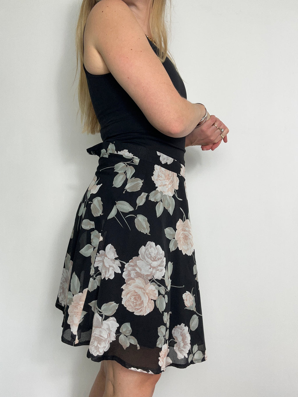 Chiffon 90's Floral Mini Skirt SIze 6