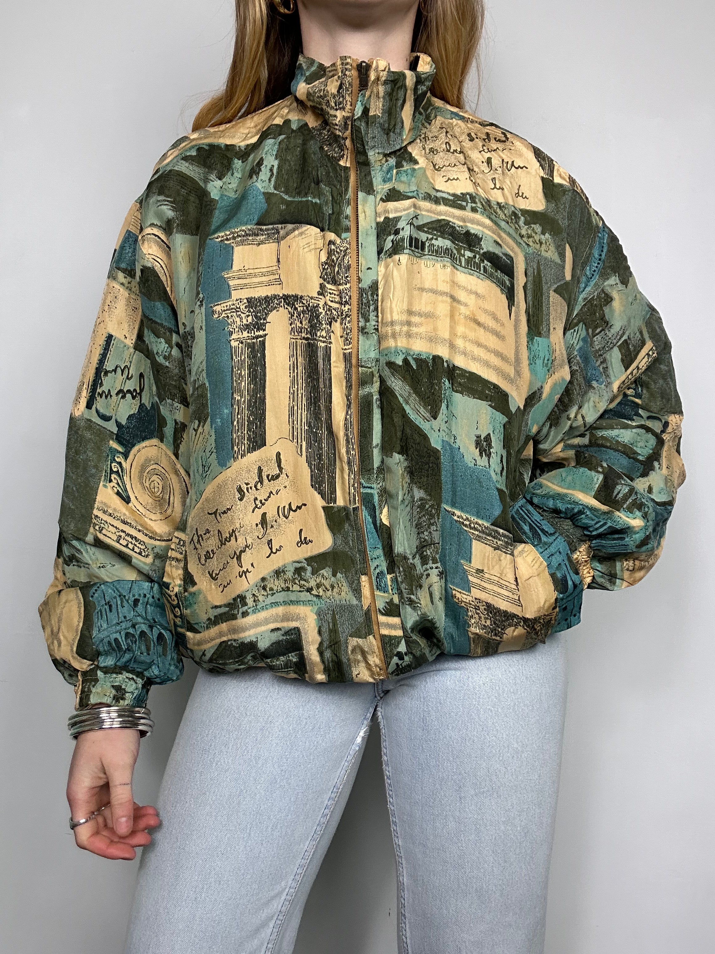 Silk 90's Bomber Jacket Size M