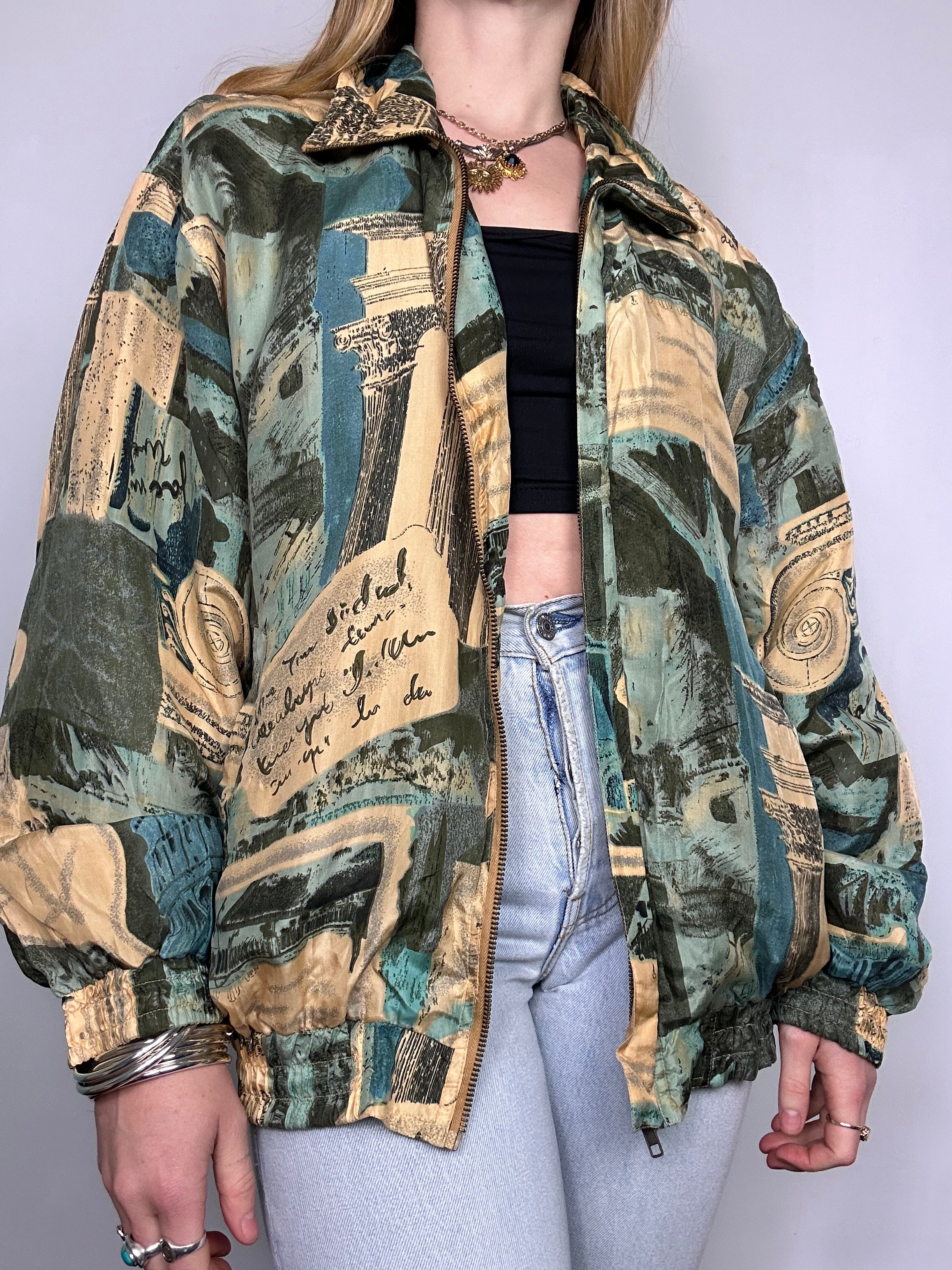 Silk 90's Bomber Jacket Size M