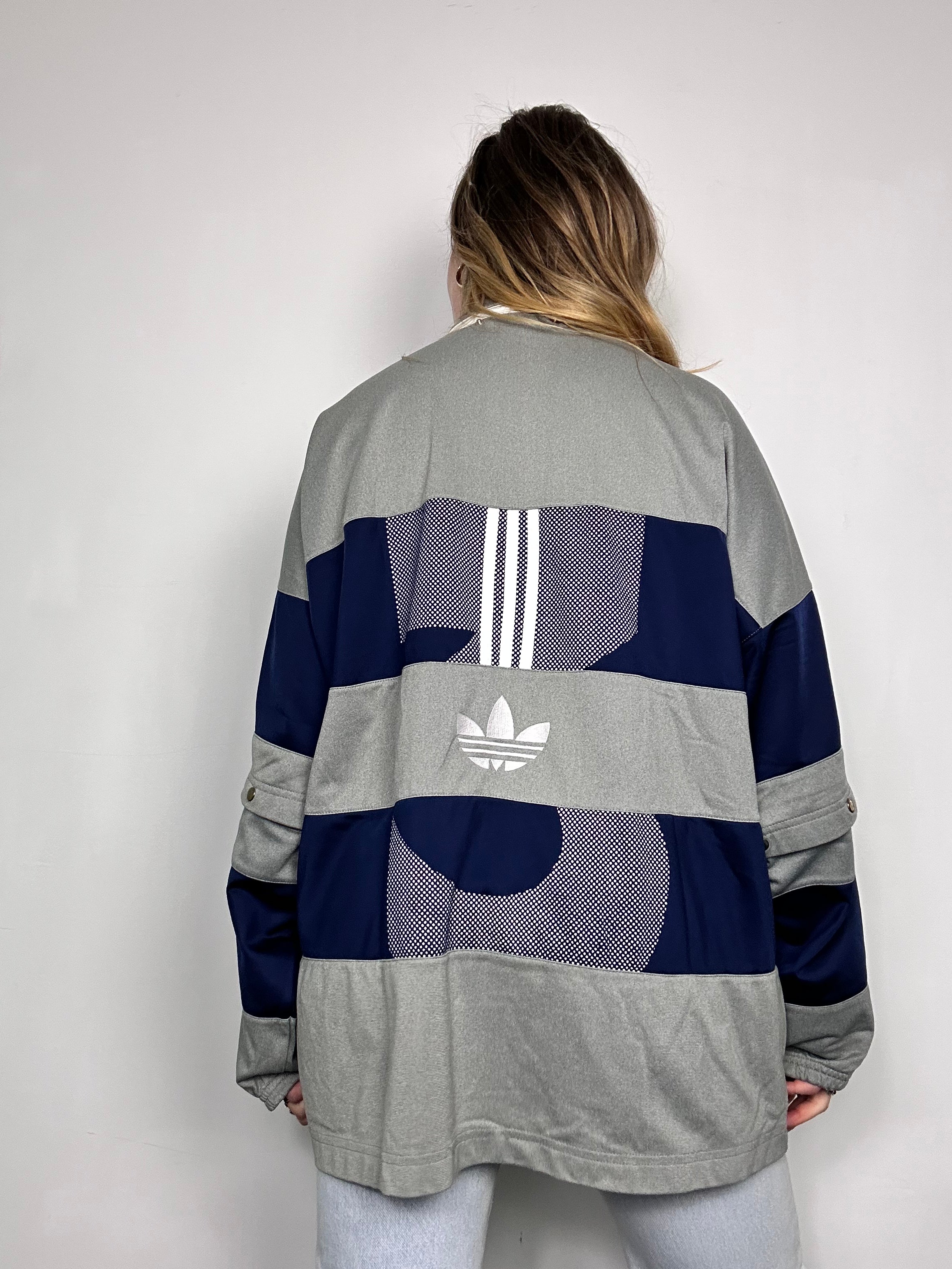 Striped 90's Adidas Track Jacket Size Xl