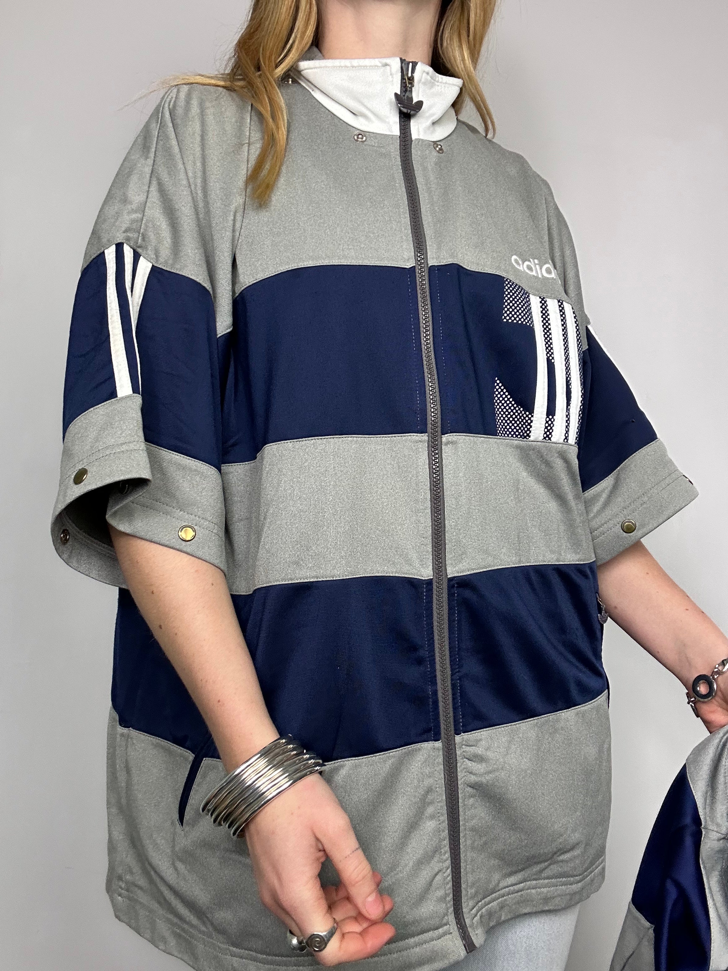 Striped 90's Adidas Track Jacket Size Xl