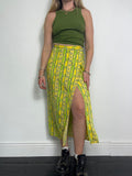 Yellow Green Wrap Skirt 90's Size 8