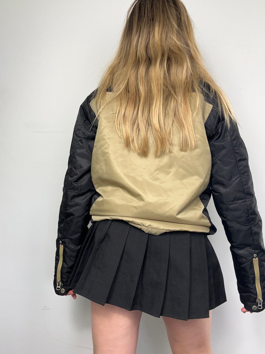 Gold Nylon 90's racer Jacket Size 10