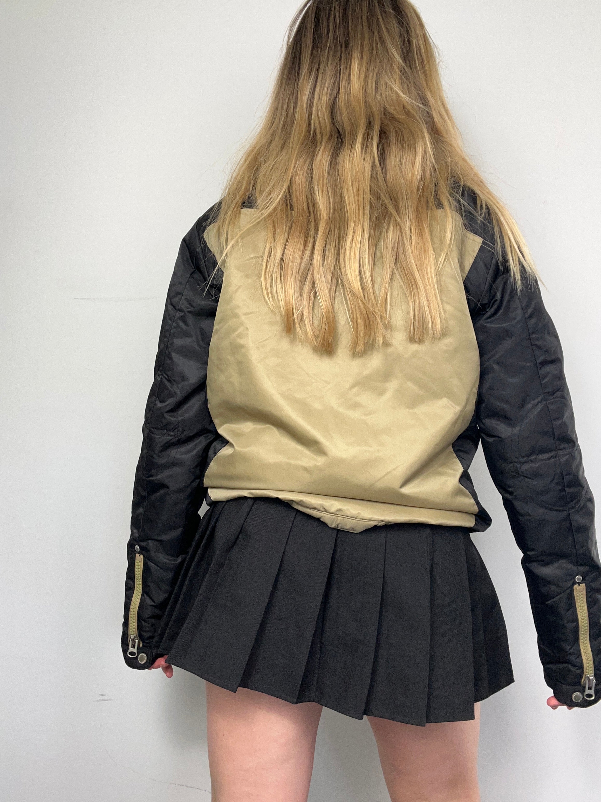 Gold Nylon 90's racer Jacket Size 10