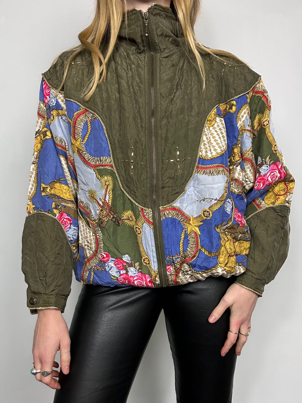 Silk Bomber Jacket 80's Size M