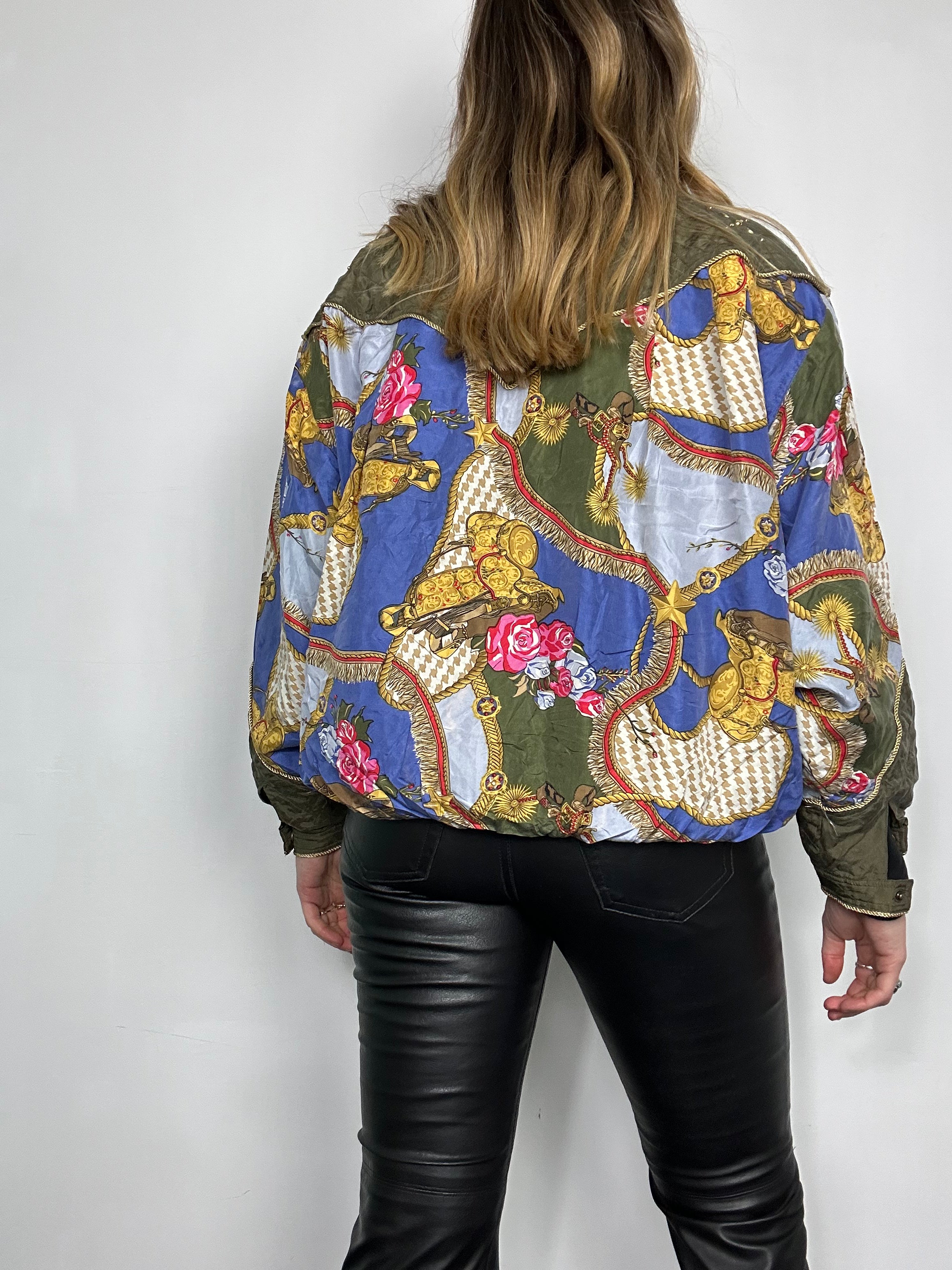Silk Bomber Jacket 80's Size M