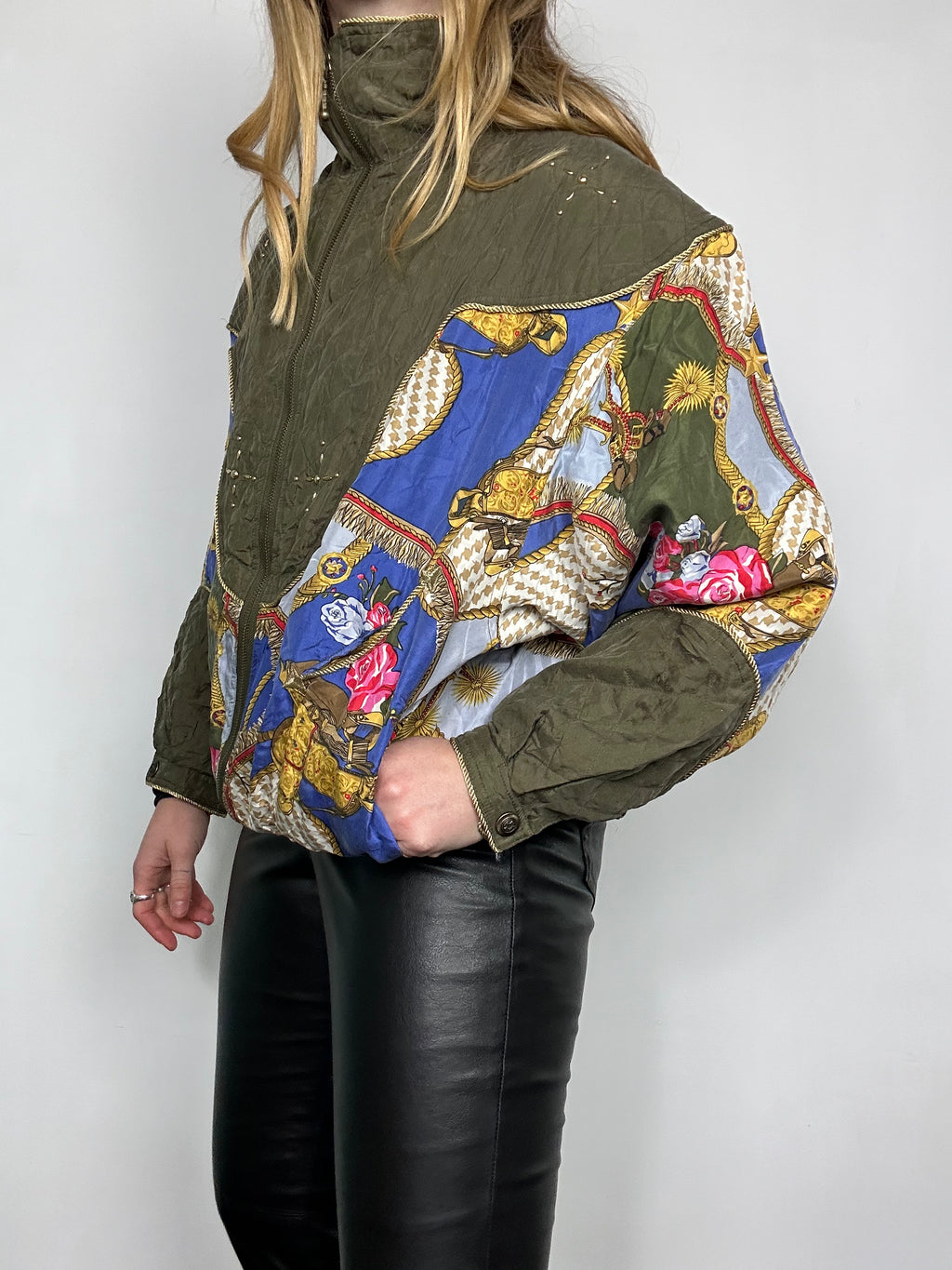 Silk Bomber Jacket 80's Size M