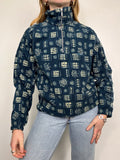 Navy half Zip 90's Fleece Size X