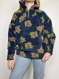 half Zip 90's Teddy Fleece Size S