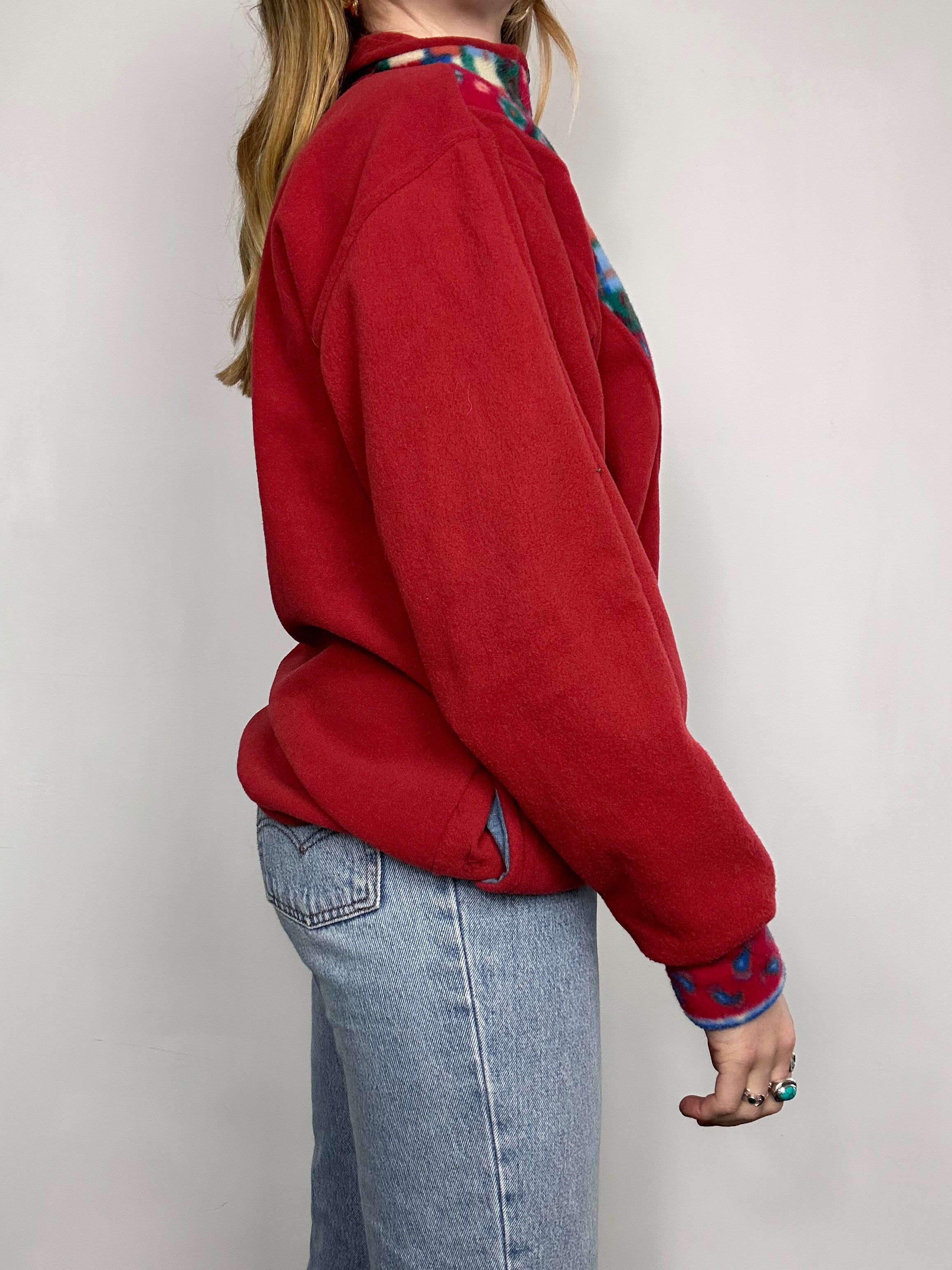 Red Aztec Fleece Size L