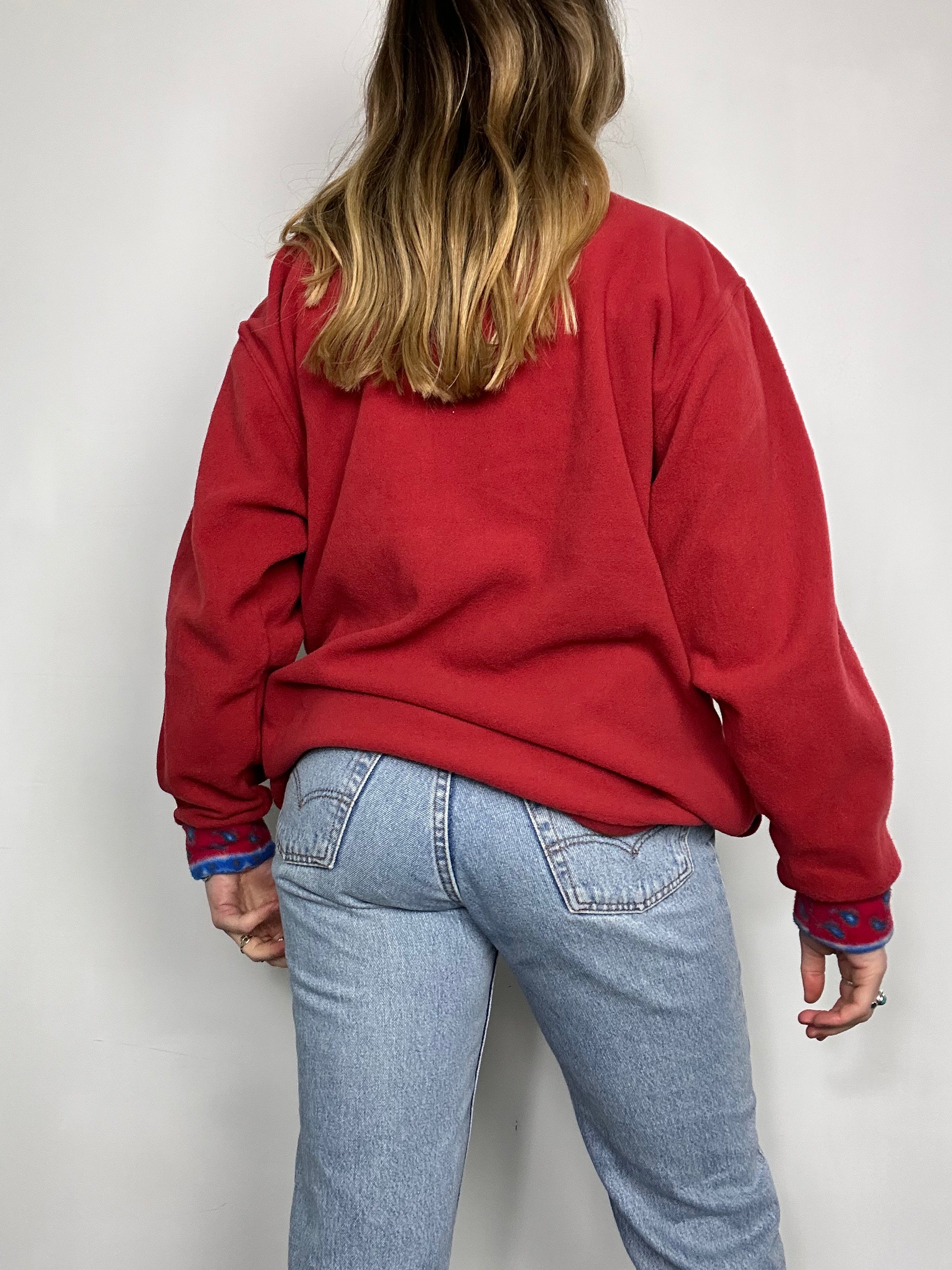 Red Aztec Fleece Size L