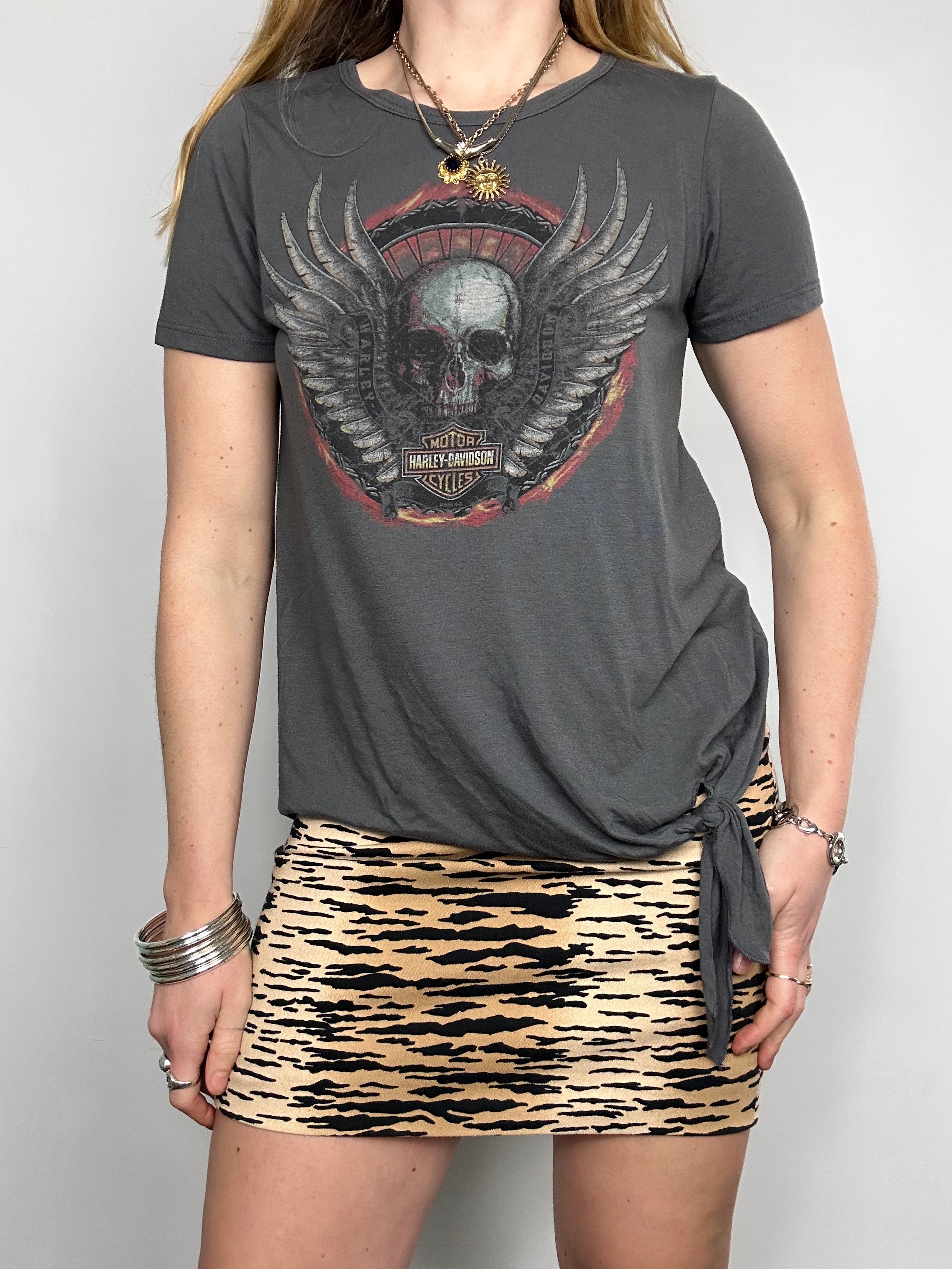 grey Harley Davidson T Shirt Size M/L