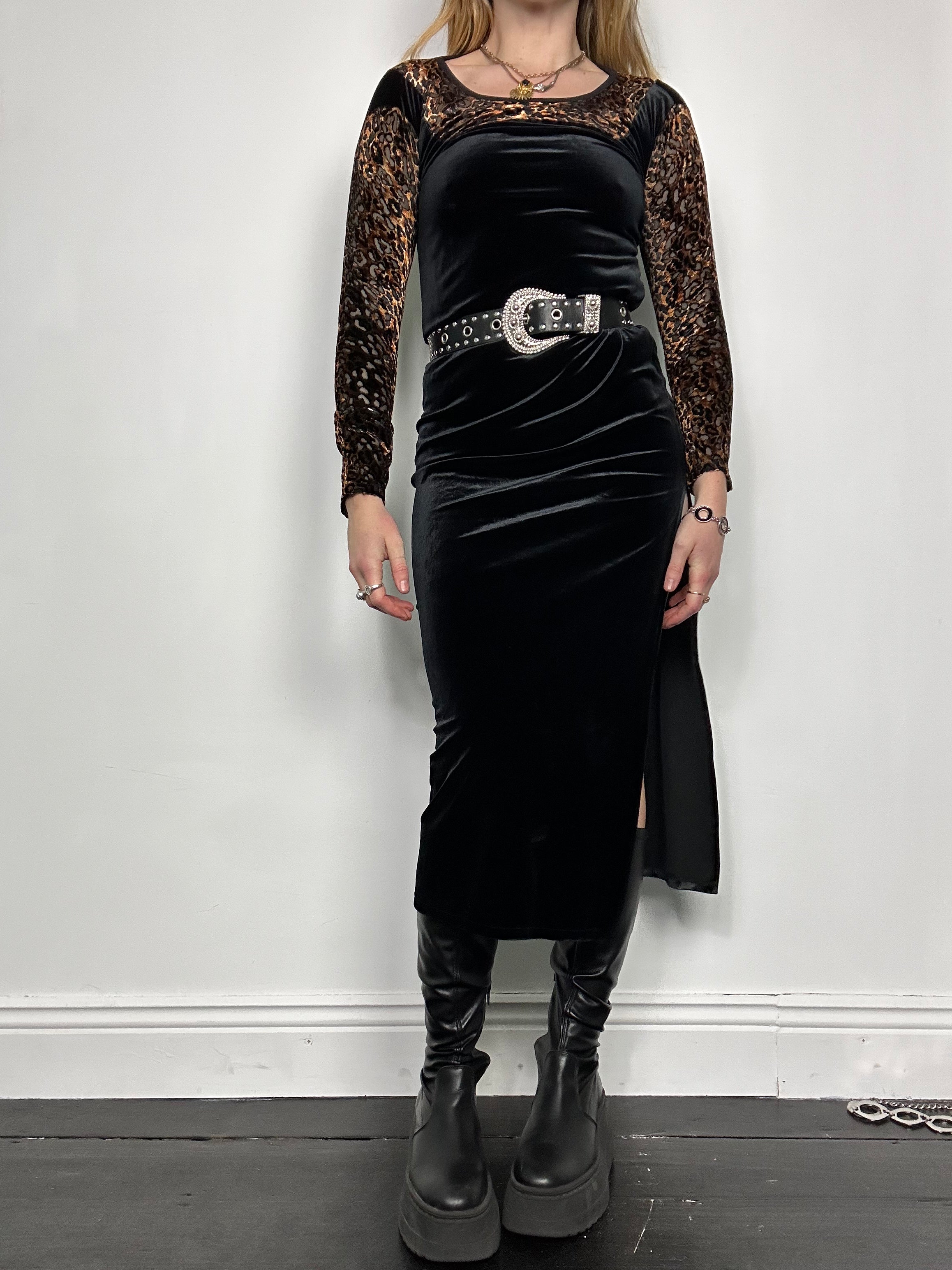 Velvet 90's Cheetah print Dress Size 8