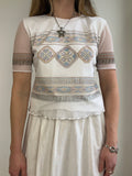 White Mesh Top Size 10/12