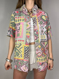 Peach aztec Shirt Size M