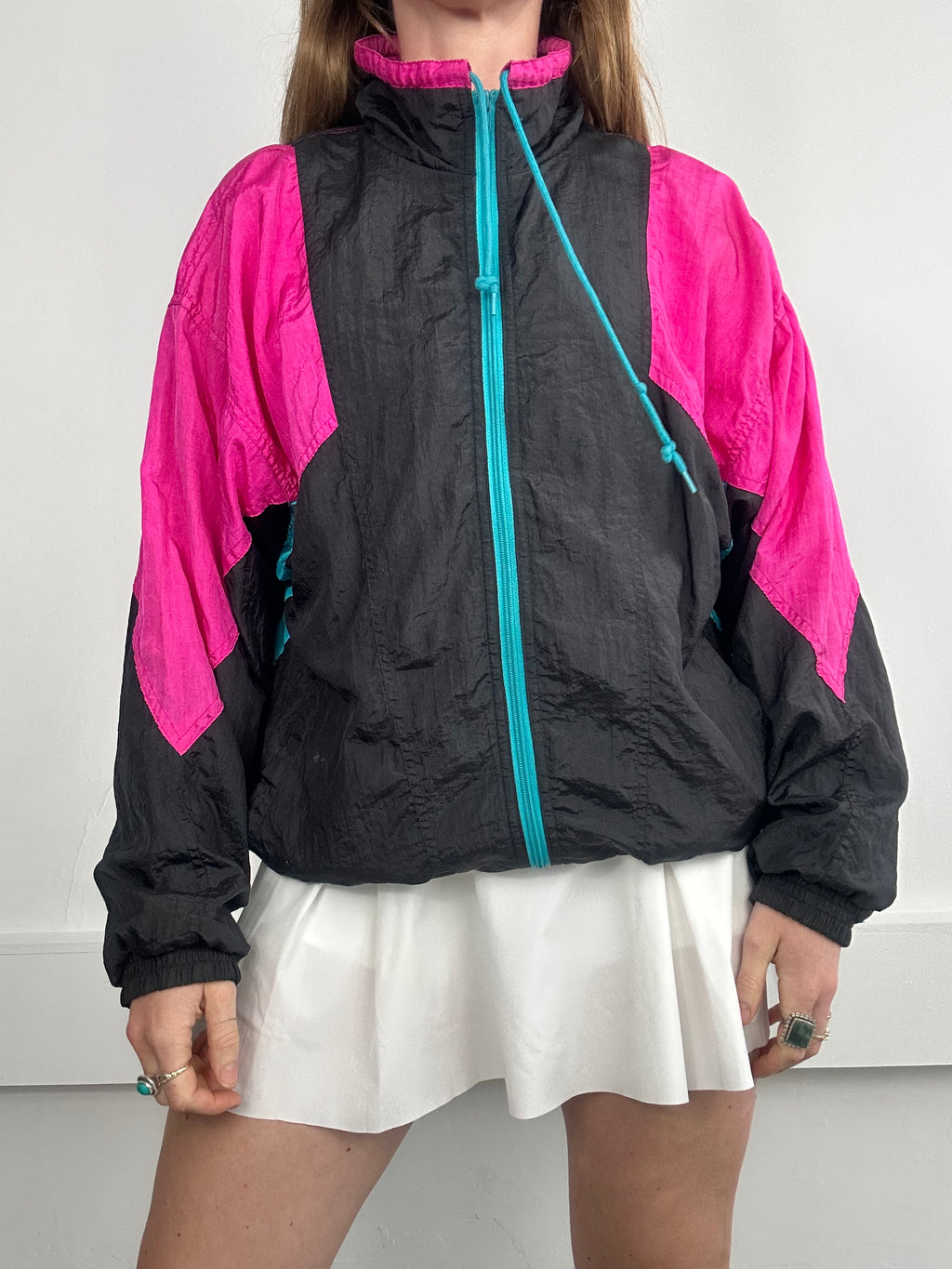 Pink and Black 80's Festi Jacket Size M