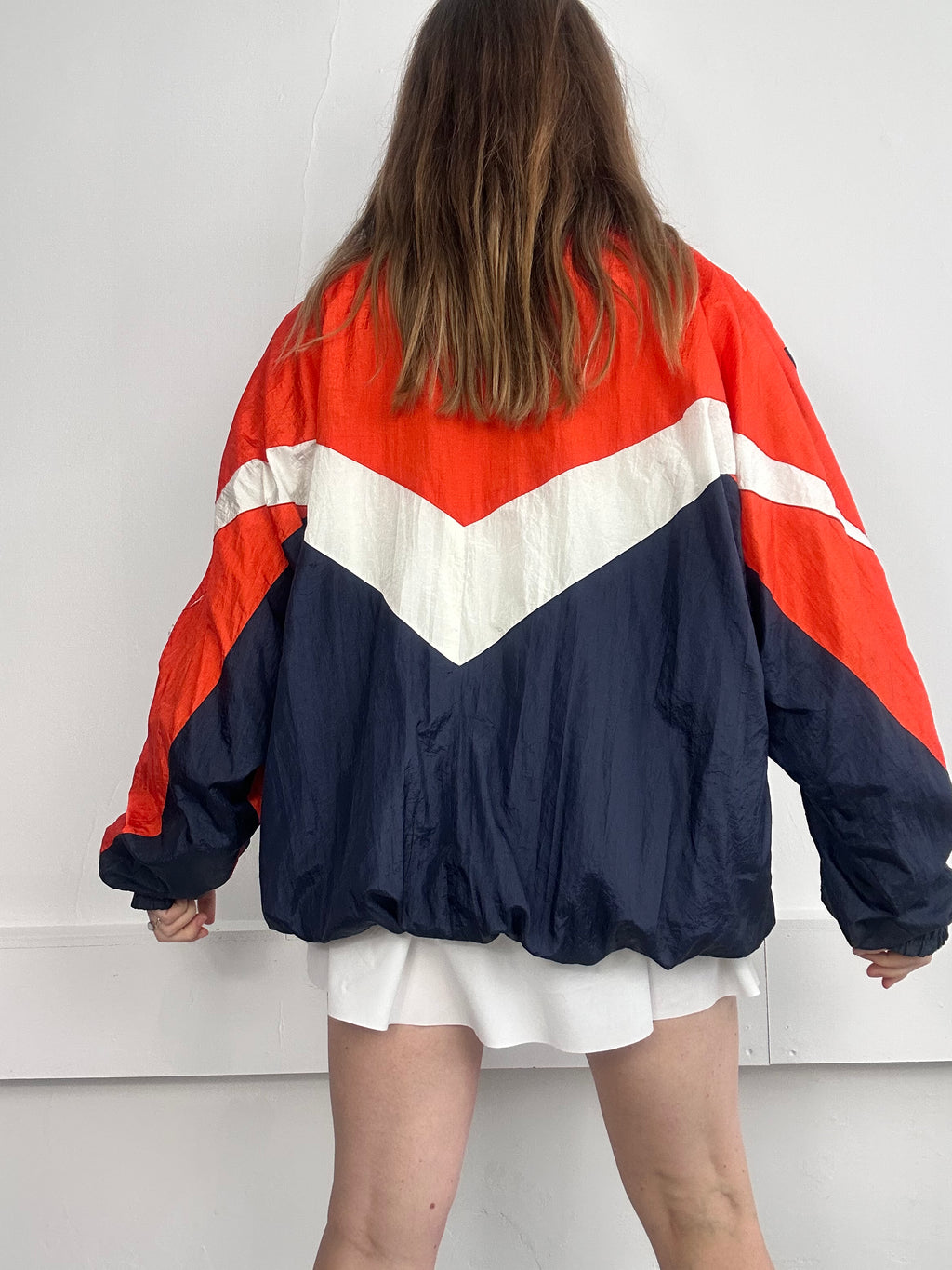 80's Navy And Orange Shell Jacket Size Xl