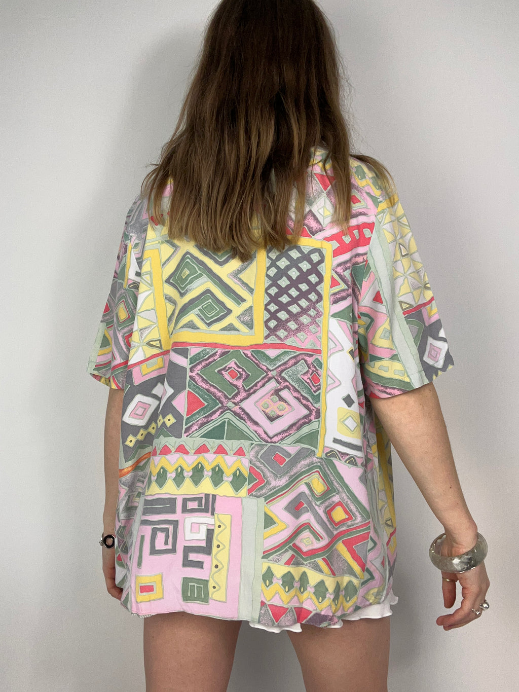 Peach aztec Shirt Size M